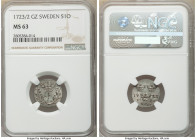 Frederick I Ore 1723/2-GZ MS63 NGC, KM382. An interesting overdated example, lightly patinated and fielding appealing argent luster alongside minimal ...