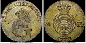 Gustaf III 1/12 Riksdaler 1779-OL MS63 NGC, KM523. Lightly toned and scarce in Mint State. Ex. Eric P. Newman Collection

HID09801242017

© 2020 Herit...