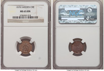 Oscar II Ore 1878 MS65 Brown NGC, KM745. A virtually flawless example of this eye-catching Swedish minor, ranking at the very peak of NGC's census as ...
