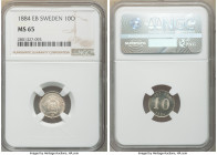 Oscar II 10 Ore 1884-EB MS65 NGC, KM755. Delightfully flashy, with a hint of reflectivity noted in the fields.

HID09801242017

© 2020 Heritage Auctio...