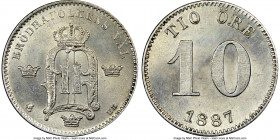 Oscar II 10 Ore 1887-EB MS66 NGC, KM755. A satiny gem exuding free-flowing cartwheel luster.

HID09801242017

© 2020 Heritage Auctions | All Rights Re...