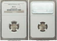 Oscar II 10 Ore 1890-EB MS63 NGC, KM755. A first rate Choice Mint State example of this somewhat better date imbued with brilliant mint luster.

HID09...