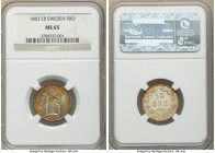 Oscar II 50 Ore 1883-EB MS65 NGC, KM740. A true gem with potent luster underlying an orange-gold and silver patina. 

HID09801242017

© 2020 Heritage ...
