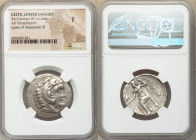 DANUBE REGION. Balkan Tribes. Imitating Alexander III the Great. 3rd century BC or later. AR tetradrachm (27mm, 10h). NGC Fine. Celtic issue imitating...