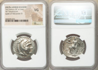 DANUBE REGION. Balkan Tribes. Imitating Alexander III the Great. 3rd century BC or later. AR tetradrachm (28mm, 12h). NGC VG. Celtic issue imitating p...