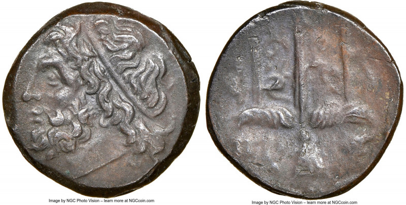 SICILY. Syracuse. Hieron II (ca. 275-215 BC). AE litra (19mm, 9h). NGC XF. Head ...