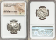 MACEDONIAN KINGDOM. Alexander III the Great (336-323 BC). AR tetradrachm (25mm, 4h). NGC VF, scratches. Lifetime issue of 'Amphipolis', ca. 325-323 BC...