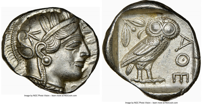 ATTICA. Athens. Ca. 440-404 BC. AR tetradrachm (26mm, 17.22 gm, 10h). NGC Choice...