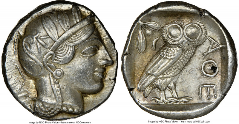 ATTICA. Athens. Ca. 440-404 BC. AR tetradrachm (23mm, 17.20 gm, 1h). NGC Choice ...