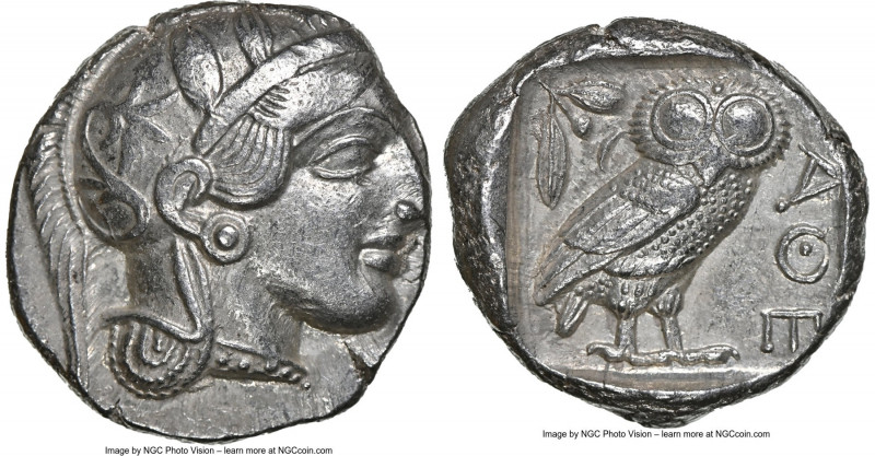 ATTICA. Athens. Ca. 440-404 BC. AR tetradrachm (24mm, 17.15 gm, 2h). NGC Choice ...