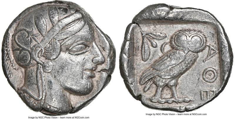 ATTICA. Athens. Ca. 440-404 BC. AR tetradrachm (25mm, 17.09 gm, 10h). NGC Choice...