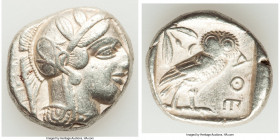 ATTICA. Athens. Ca. 440-404 BC. AR tetradrachm (25mm, 17.09 gm, 5h). VF, marks. Mid-mass coinage issue. Head of Athena right, wearing crested Attic he...