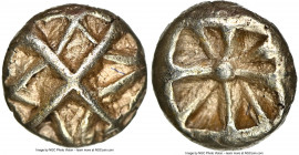 IONIA. Uncertain mint. Ca. 625-550 BC. EL 1/12 stater or hemihecte (8mm, 1.13 gm). NGC Choice AU 5/5 - 5/5. Lydo-Milesian standard. Geometric figure r...