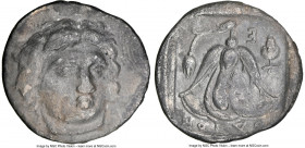 CARIAN ISLANDS. Rhodes. Ca. 340-305 BC. AR didrachm (20mm, 12h). NGC Fine. Head of Helios facing, turned slightly right, hair parted in center and swe...
