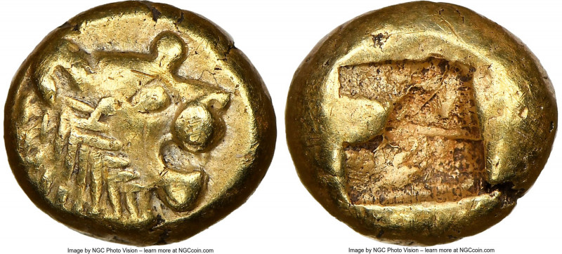 LYDIAN KINGDOM. Alyattes or Croesus (ca. 610-546 BC). EL 1/12 stater or hemihect...