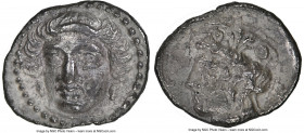 CILICIA. Tarsus. Tiribazus (ca. 388-380 BC). AR obol (10mm, 6h). NGC Choice XF. Head of female (Arethusa?) facing, turned slightly left, wearing earri...