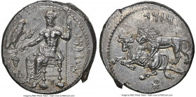 CILICIA. Tarsus. Mazaeus, as Satrap (ca. 361-334 BC). AR stater (23mm, 10.66 gm, 2h). NGC MS 4/5 - 3/5, die shift. B'LTRZ (Aramaic), Ba'altars seated ...