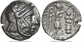 SELEUCID KINGDOM. Coregency of Antiochus I Soter (294-281 BC) with Seleucus I Nicator (312-281 BC). AR drachm (16mm, 4.26 gm, 12h). NGC Choice XF 4/5 ...