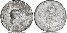 Marc Antony, as Triumvir and Imperator (44-30 BC), with Octavia. AR cistophorus (27mm, 11.76 gm, 11h). NGC Choice VF 5/5 - 3/5. Ephesus, ca. summer-au...