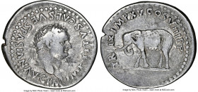 Titus (AD 79-81). AR denarius (19mm, 6h). NGC VF. Rome, January-June AD 80. IMP TITVS CAES VESPASIAN AVG P M, laureate head of Titus right / TR P IX I...