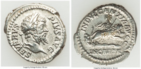 Septimius Severus (AD 193-211). AR denarius (20mm, 3.88 gm, 6h). XF, tooled. Rome, AD 202-210. SEVERVS-PIVS AVG, laureate head of Septimius Severus ri...