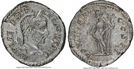 Geta (AD 209-211). AR denarius (19mm, 3.24 gm, 5h). NGC AU 5/5 - 4/5. Rome, AD 210. IMP CAES P SEPT GETA PIVS AVG, laureate head of Geta right / PONTI...