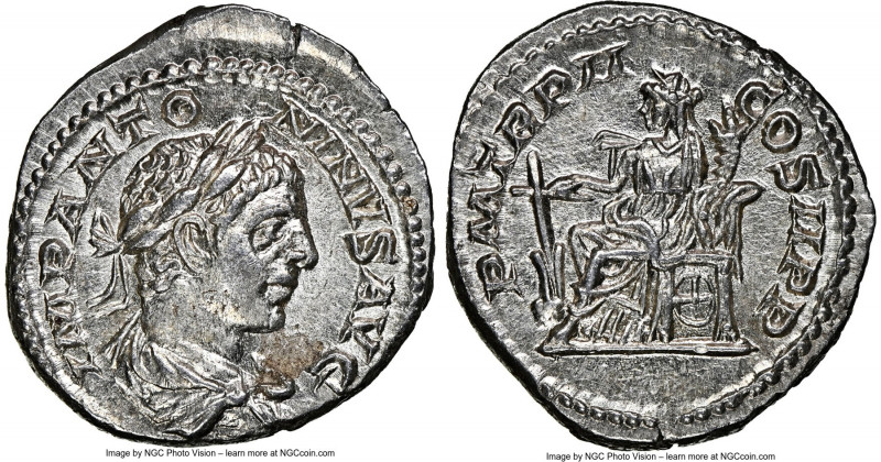Elagabalus (AD 218-222). AR denarius (19mm, 3.74 gm, 5h). NGC MS 4/5 - 4/5, flan...
