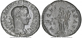 Severus Alexander (AD 222-235). AR denarius (19mm, 12h). NGC MS, brushed. Rome, AD 227. IMP C M AVR SEV ALEXAND AVG, laureate, draped bust of Severus ...
