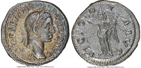 Severus Alexander (AD 222-235). AR denarius (19mm, 3.37 gm, 2h). NGC AU 5/5 - 4/5. Rome, AD 231. IMP SEV ALE-XAND AVG, laureate head of Severus Alexan...