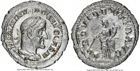 Maximinus I (AD 235-238). AR denarius (21mm, 2.37 gm, 7h). NGC MS 4/5 - 3/5. Rome, AD 236-238. MAXIMINVS PIVS AVG GERM, laureate, draped and cuirassed...