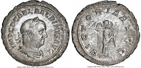 Balbinus (April-July AD 238). AR denarius (21mm, 2.44 gm, 11h). NGC AU 5/5 - 3/5. Rome. IMP C D CAEL BALBINVS AVG, laureate, draped, and cuirassed bus...