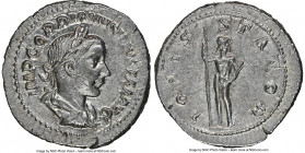 Gordian III (AD 238-244). AR denarius ( 20mm, 3.61 gm, 1h). NGC MS 4/5 - 4/5. Rome, AD 241-243. IMP GORDIANVS PIVS FEL AVG, laureate, draped, cuirasse...
