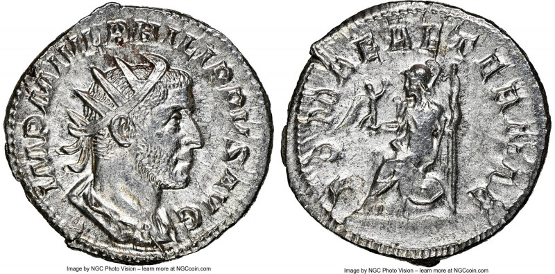 Philip I (AD 244-249). AR antoninianus (23mm, 4.08 gm, 7h). NGC MS 4/5 - 4/5. Ro...