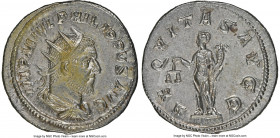 Philip I (AD 244-249). AR antoninianus (22mm, 4.17 gm, 1h). NGC Choice AU 5/5 - 3/5. Rome, AD 244-247. IMP M IVL PHILIPPVS AVG, radiate, draped, and c...