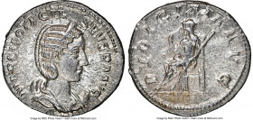 Otacilia Severa (AD 244-249). AR antoninianus (22mm, 4.57 gm, 5h). NGC Choice AU 4/5 - 3/5. Rome. MARCIA OTACIL-SEVERA AVG, draped bust of Otacilia Se...