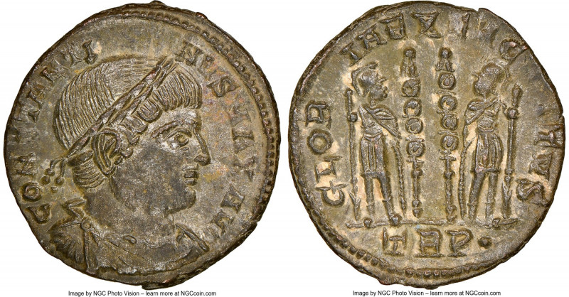Constantine I the Great (AD 307-337). AE3 or BI nummus (17mm, 5h). NGC MS. Trier...