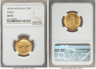 Victoria gold "Shield" Sovereign 1872-M AU55 NGC, Melbourne mint, KM6. AGW 0.2355 oz. 

HID09801242017

© 2020 Heritage Auctions | All Rights Rese...