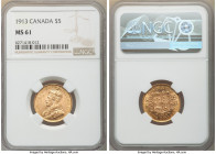 George V gold 5 Dollars 1913 MS61 NGC, Ottawa mint, KM26. AGW 0.2419 oz. 

HID09801242017

© 2020 Heritage Auctions | All Rights Reserved