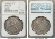 Ferdinand VII 8 Reales 1809 So-FJ XF Details (Cleaned) NGC, Santiago mint, KM68. Imaginary military bust. Fossil-gray and argent toning with gold acce...
