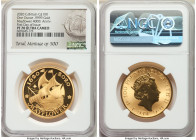 Elizabeth II gold Proof "Mayflower 400th Anniversary" 100 Pounds (1 oz) 2020 PR70 Ultra Cameo NGC, KM-Unl. Mintage 500. First day of Issue. AGW 1.000 ...