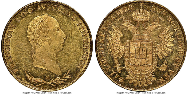 Lombardy-Venetia. Franz I gold Sovrano 1830/20-M MS61 NGC, Milan mint, KM-C11.1,...