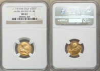 Papal States. Clement XI gold 1/2 Scudo d'oro Anno XVII (1716) MS62 NGC, Rome mint, Fr-189. Pope right / St. Peter left. 

HID09801242017

© 2020 ...