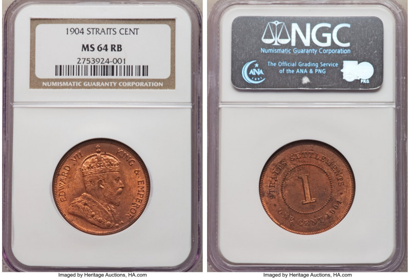 British Colony. Edward VII Cent 1904 MS64 Red and Brown NGC, KM19.

HID0980124...