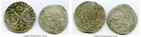 Pair of Uncertified Assorted Crowns, 1) Netherlands: Holland. Provincial Lion Daalder 1576 - XF, Dav-8837. 40.5mm. 26.97gm 2) Spanish Netherlands: Alb...