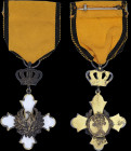 GREECE: Order of the Phoenix / King George II period. Knights gold cross (4th class). Manufacturer: Spink. With full original ribbon. Inside official ...
