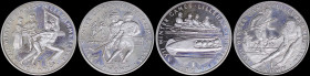 GIBRALTAR: Complete set of 4 coins of 1 Crown (1993) in copper-nickel from the "XVII Winter Olympics 1994" series. (KM 145 + 146 + 147 + 148). Uncircu...