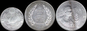 INDIA / REPUBLIC: 10 Rupees (1971) in silver (0,800), 20 Rupees (1973) in silver (0,500) & 50 Rupees (1975) in silver (0,500). (KM 186 + 240 + 256). U...