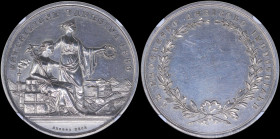 ITALY: Silver medal (1886) commemorating the Exposition Varesina (unawarded). Engraved by F Broggi. Diameter: 41mm. Inside slab by NGC "UNC DETAILS - ...