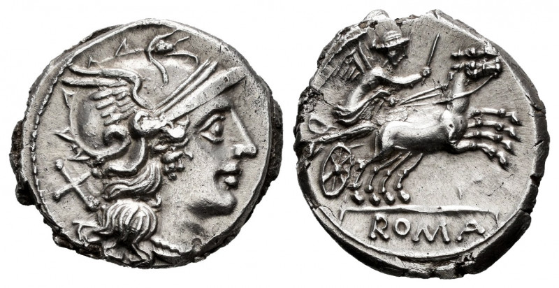 Anonymous. Denarius. 157-156 BC. Rome. (Rsc-6). (Ffc-77). (Craw-197/1). (Cal-52)...