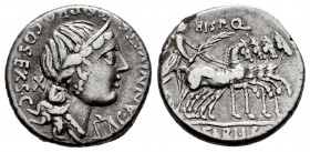 Annius. C. Annius y Lucius Fabius. Denarius. 82-81 BC. Hispania. (Rsc-5a). (Ffc-143). (Craw-366/3a). (Cal-121). Anv.: C. ANNIVS T.F.T.N. PRO.COS. EX.S...